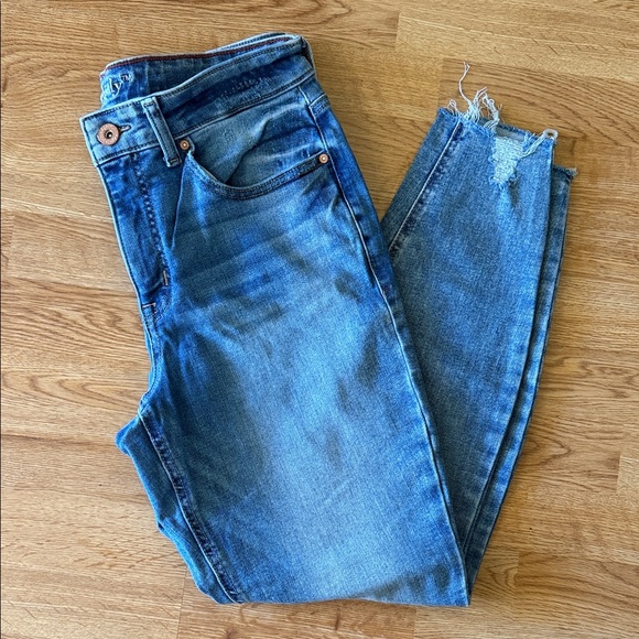 Edgely Denim - Edgely High Rise Super Skinny Distressed Women's Jeans Size 14 Regular